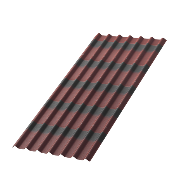 Черепица Ондулин красная  3.3 (Onduline)