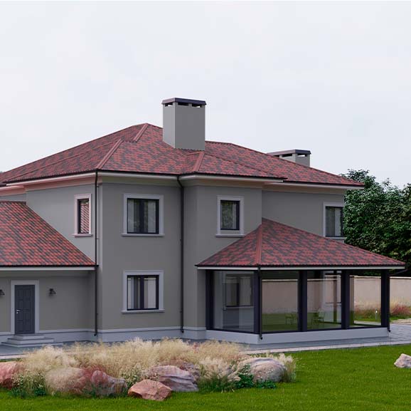 Ондувилла КРАСНЫЙ БАРХАТ / Onduvilla RED VELVET (red3d) 15/900